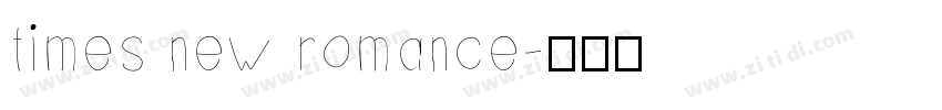 times new romance字体转换